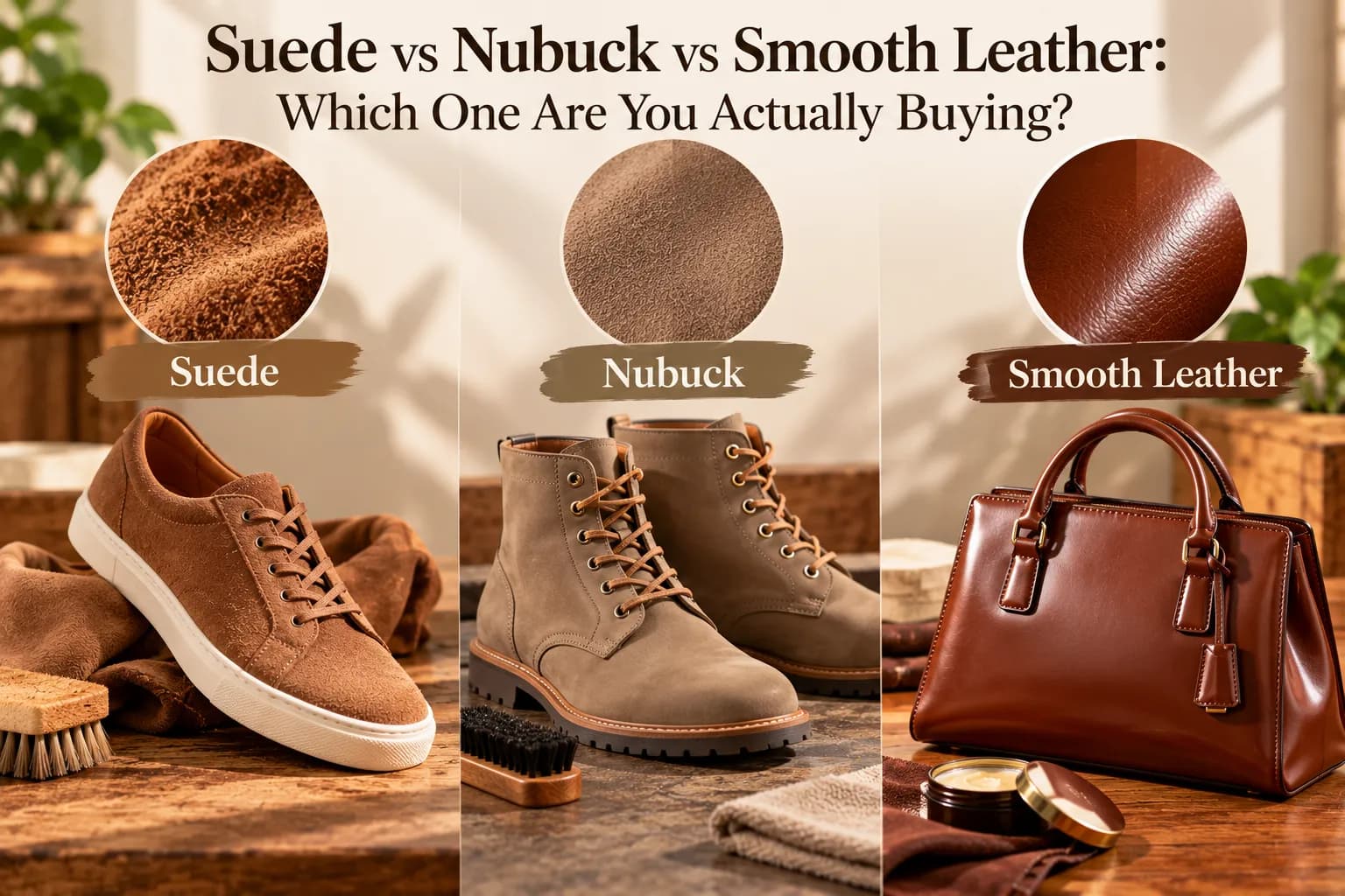 Suede vs Nubuck vs Smooth Leather: Which One Are You Actually Buying?