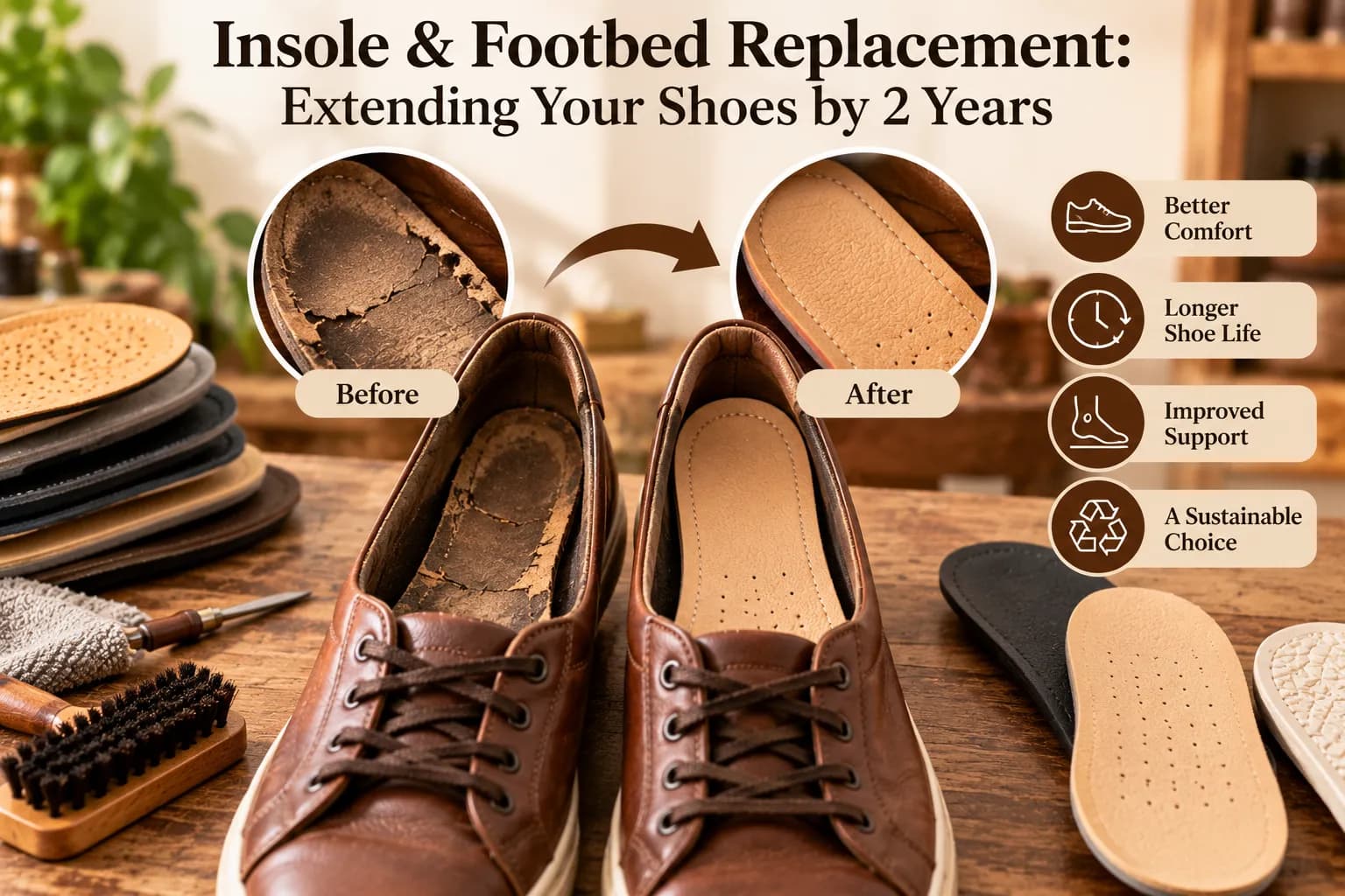 Insole & Footbed Replacement: Extending Your Shoes by 2 Years