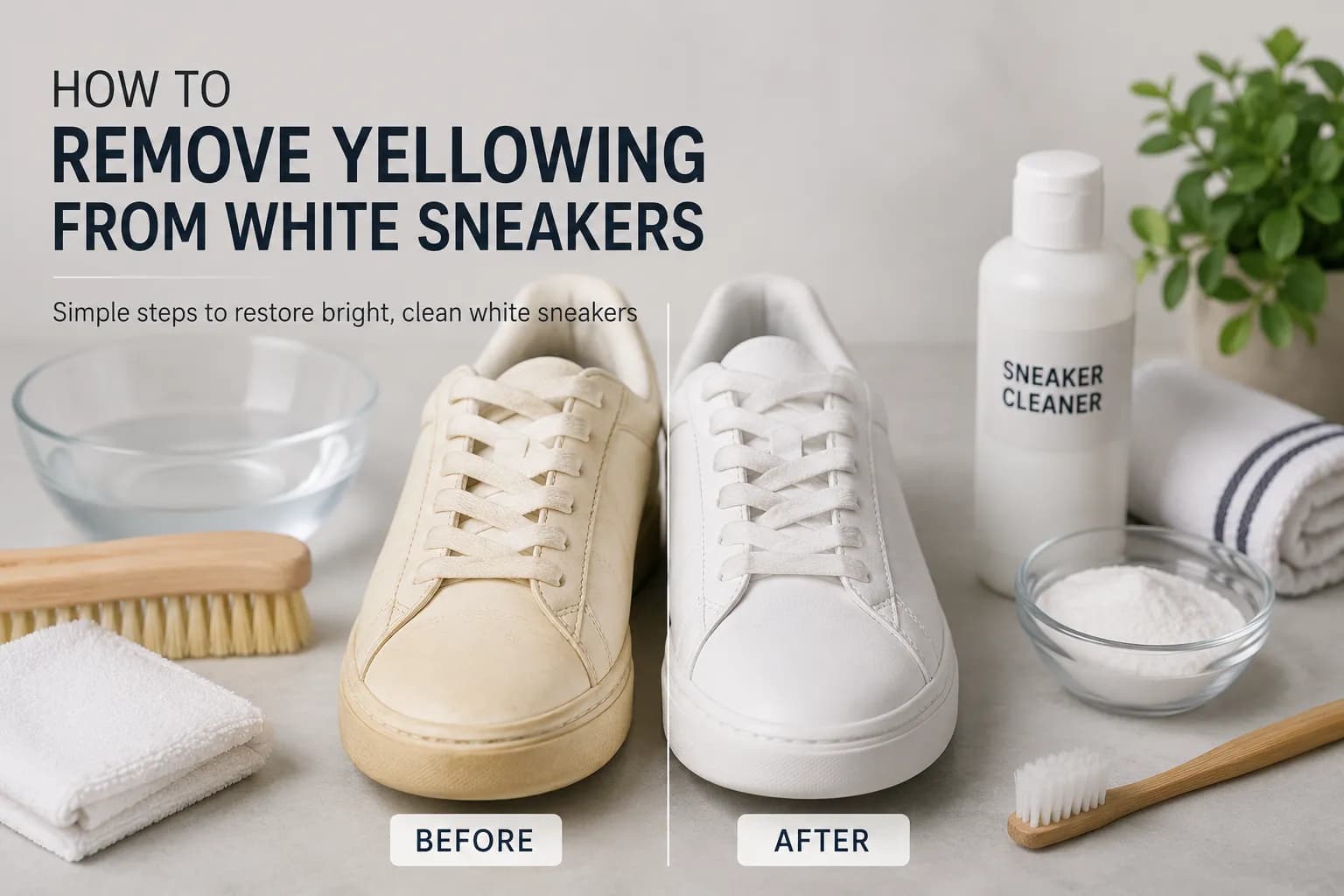 How to Remove Yellowing from White Sneakers