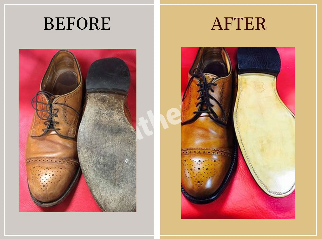 Shoe Cobbler in Lucknow — before and after restoration